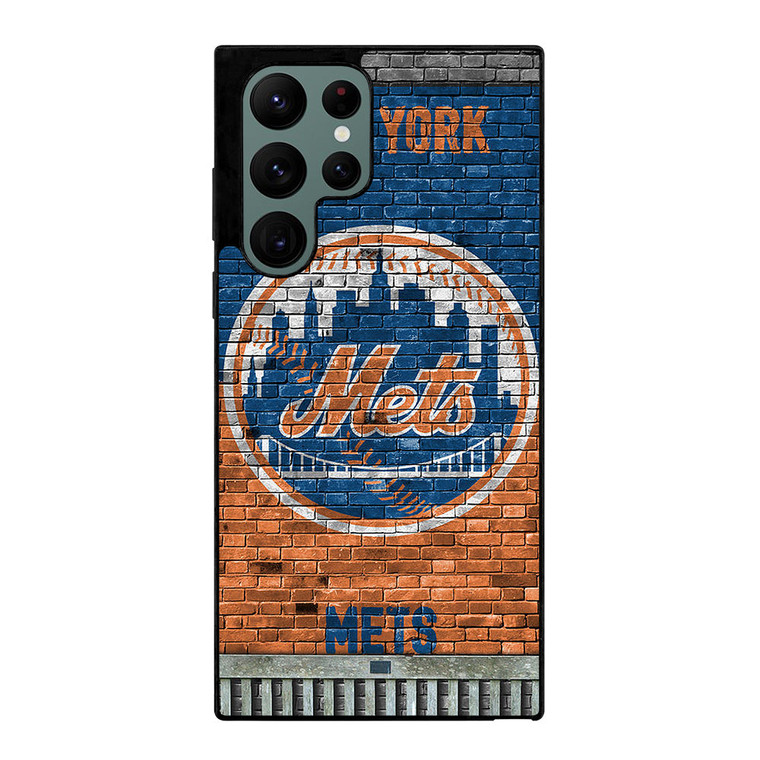 NEW YORK METS BRICK WALL Samsung Galaxy S22 Ultra Case Cover NEW YORK METS BRICK WALL Samsung Galaxy S22 Ultra Case Cover