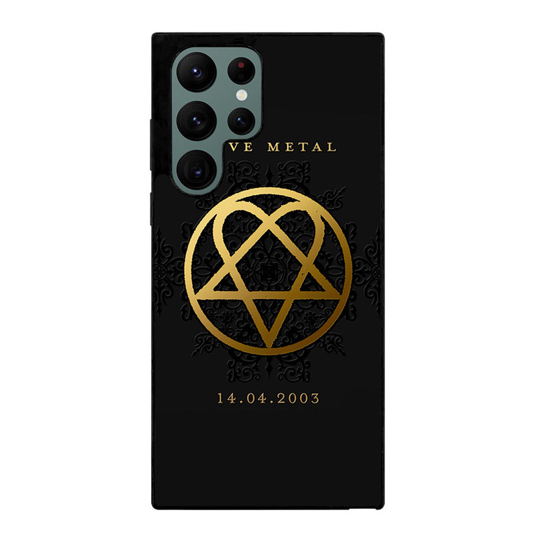 HIM BAND GOLD LOGO Samsung Galaxy S22 Ultra Case Cover