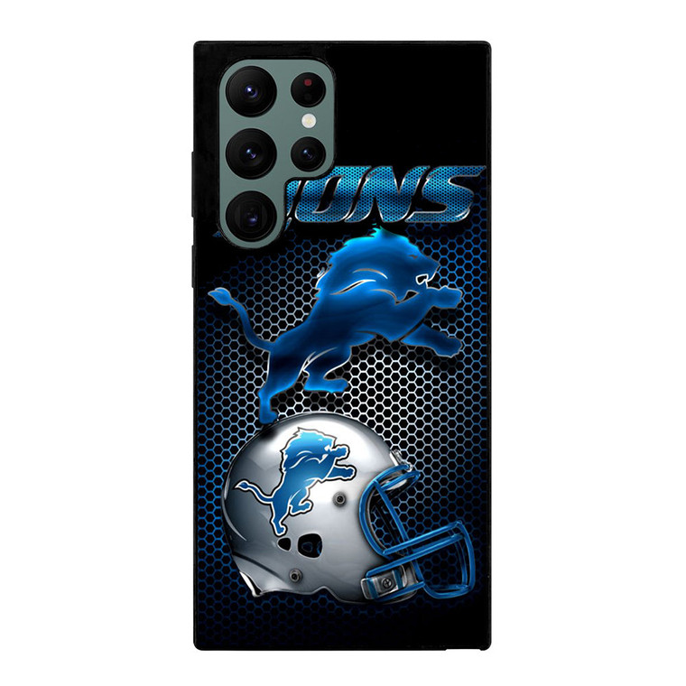 DETROIT LIONS METAL Samsung Galaxy S22 Ultra Case Cover