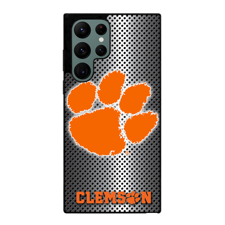 CLEMSON TIGERS METAL Samsung Galaxy S22 Ultra Case Cover