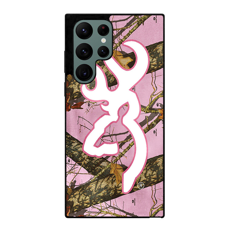 CAMO PINK BROWNING Samsung Galaxy S22 Ultra Case Cover