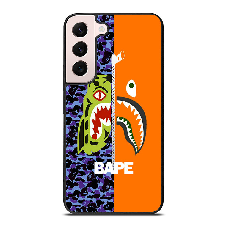 BAPE CAMO SHARK ZIPPER Samsung Galaxy S22 Plus Case Cover