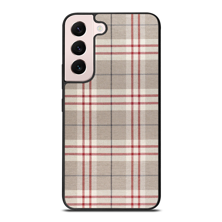 PLAID BROWN 2 Samsung Galaxy S22 Plus Case Cover