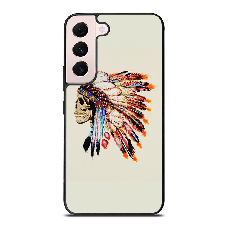 INDIAN FEATHER SKULL 2 Samsung Galaxy S22 Plus Case Cover