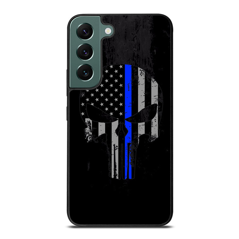 THIN BLUE LINE PUNISHER BLACK Samsung Galaxy S22 Case Cover