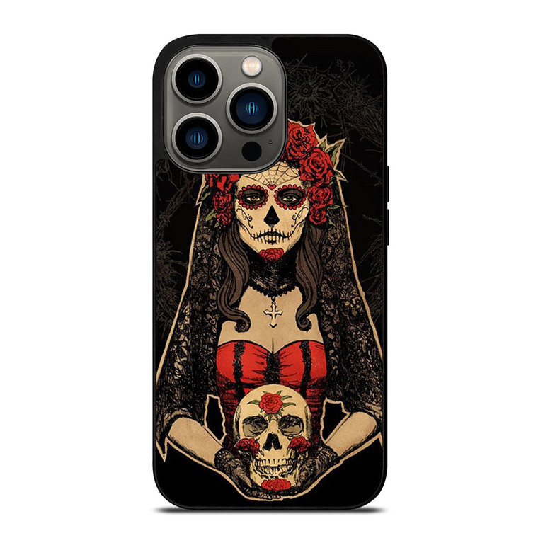 DAY OF THE DEAD ART iPhone 13 Pro Case Cover