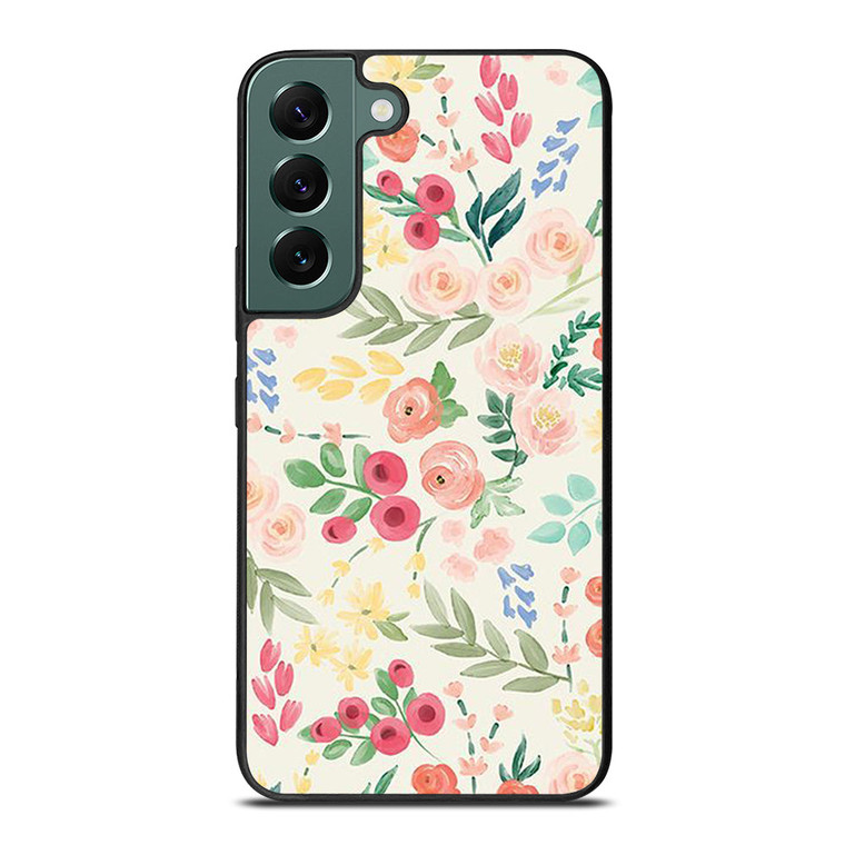 RILEY BLAKE ORANGE FLOWER Samsung Galaxy S22 Case Cover