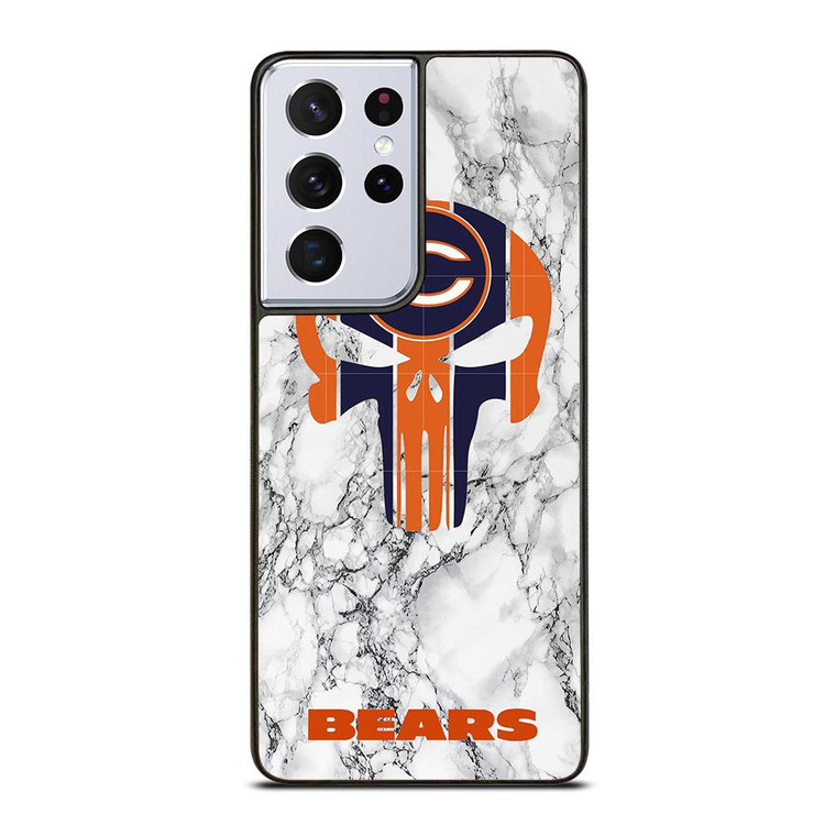 CHICAGO BEARS PUNISHER SKULL Samsung Galaxy S21 Ultra Case Cover