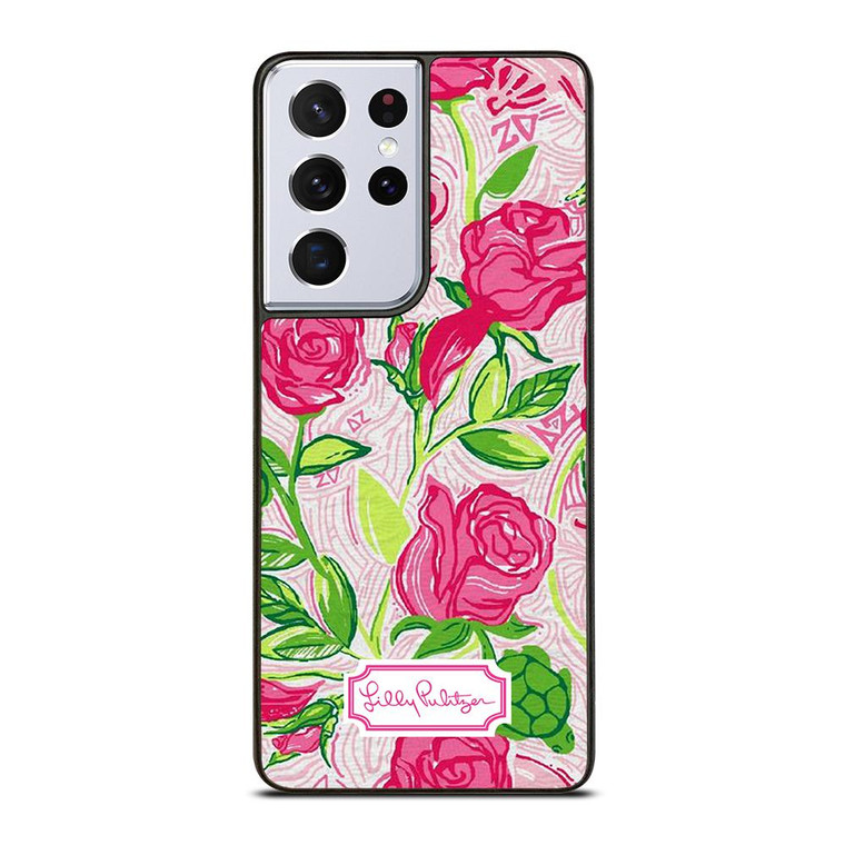 LILLY PULITZER PINK FLOWERS Samsung Galaxy S21 Ultra Case Cover