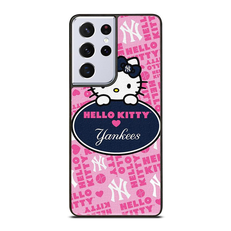 NEW YORK YANKEES HELLO KITTY 2 Samsung Galaxy S21 Ultra Case Cover