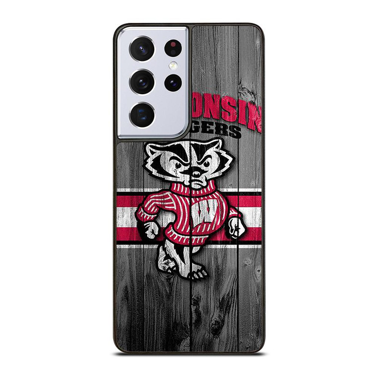 WISCONSIN BADGERS LOGO Samsung Galaxy S21 Ultra Case Cover