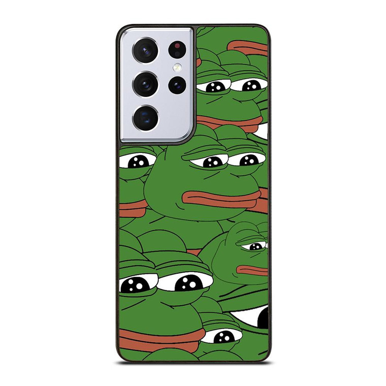PEPE THE SMUG FROG PATTERN Samsung Galaxy S21 Ultra Case Cover