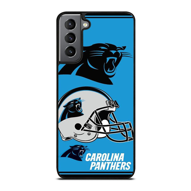 CAROLINA PANTHERS LOGO COLLAGE Samsung Galaxy S21 Plus Case Cover