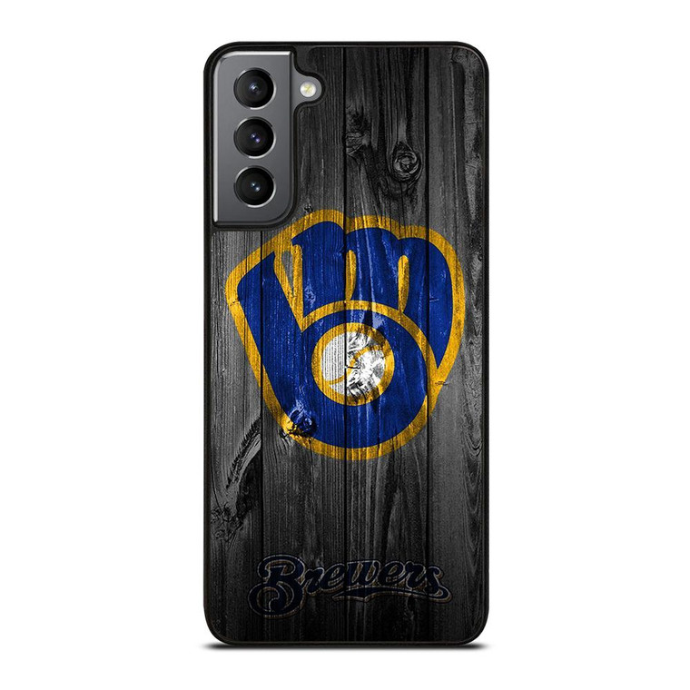 MILWAUKEE BREWERS WOODEN Samsung Galaxy S21 Plus Case Cover MILWAUKEE BREWERS WOODEN Samsung Galaxy S21 Plus Case Cover