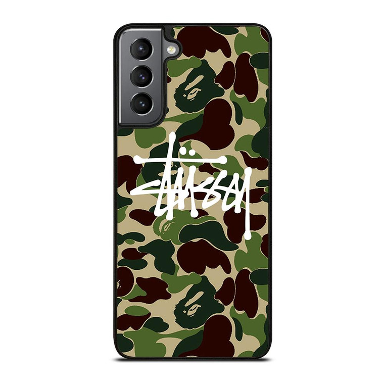 STUSSY BAPE CAMO Samsung Galaxy S21 Plus Case Cover