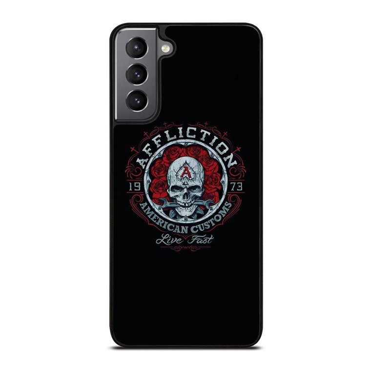 AFFLICTION SKULL ROSE Samsung Galaxy S21 Plus Case Cover