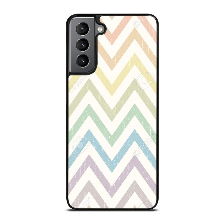 CHEVRON PATTERN RAINBOW COLOR Samsung Galaxy S21 Plus Case Cover
