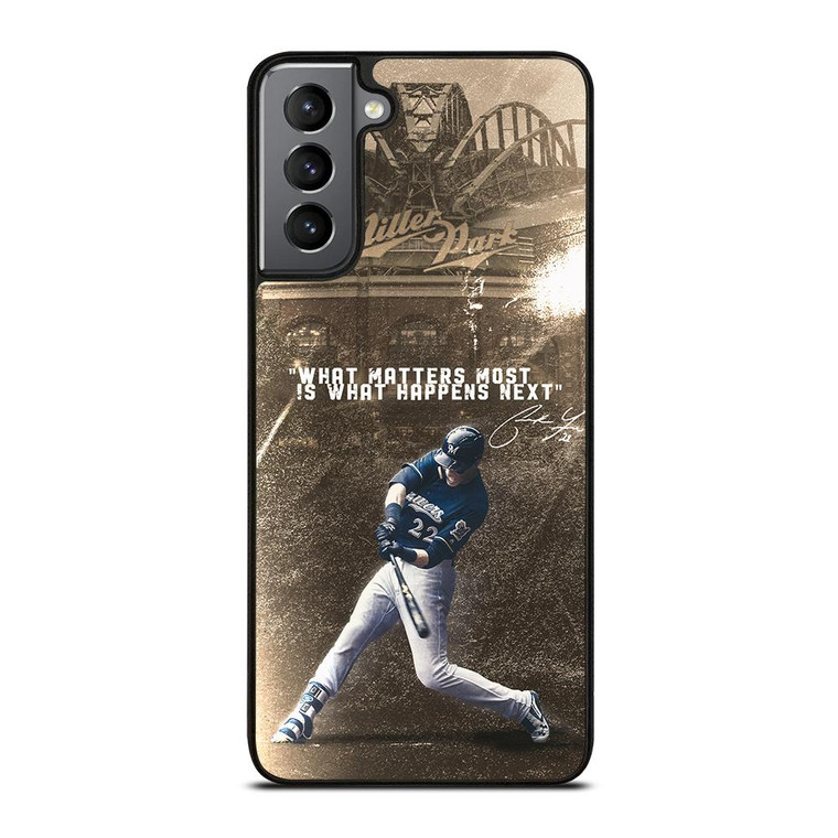 CHRISTIAN YELICH MILWAUKEE BREWERS QUOTE Samsung Galaxy S21 Plus Case Cover CHRISTIAN YELICH MILWAUKEE BREWERS QUOTE Samsung Galaxy S21 Plus Case Cover