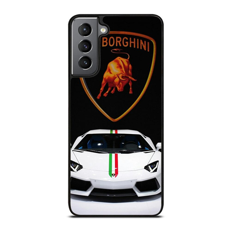 LAMBORGHINI WHITE CAR Samsung Galaxy S21 Plus Case Cover