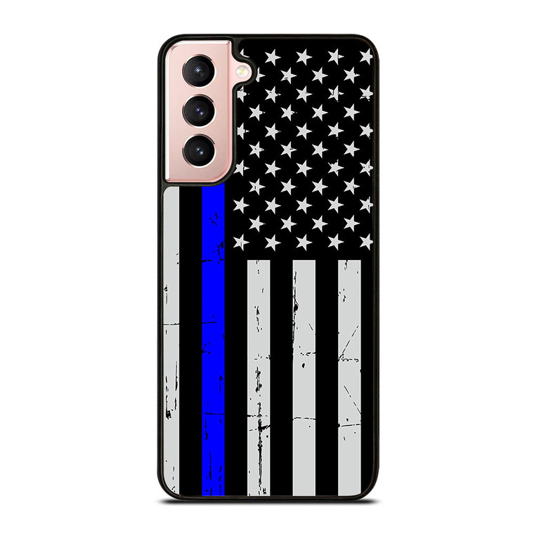 THIN BLUE LINE AMERICAN Samsung Galaxy S21 Case Cover