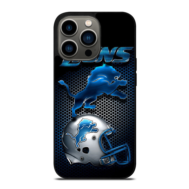 DETROIT LIONS METAL iPhone 13 Pro Case Cover