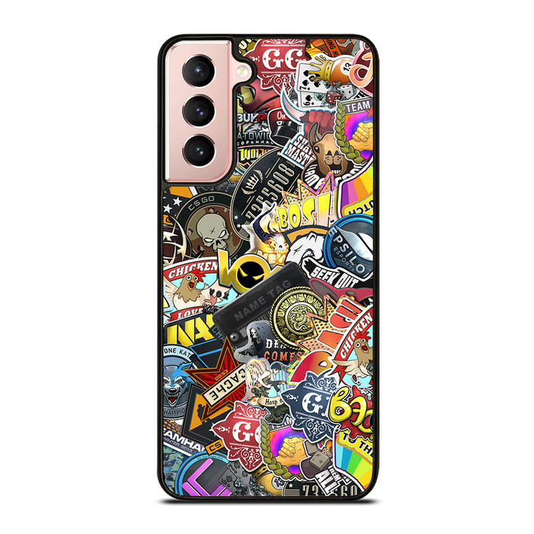 CSGO STICKER BOMB Samsung Galaxy S21 Case Cover
