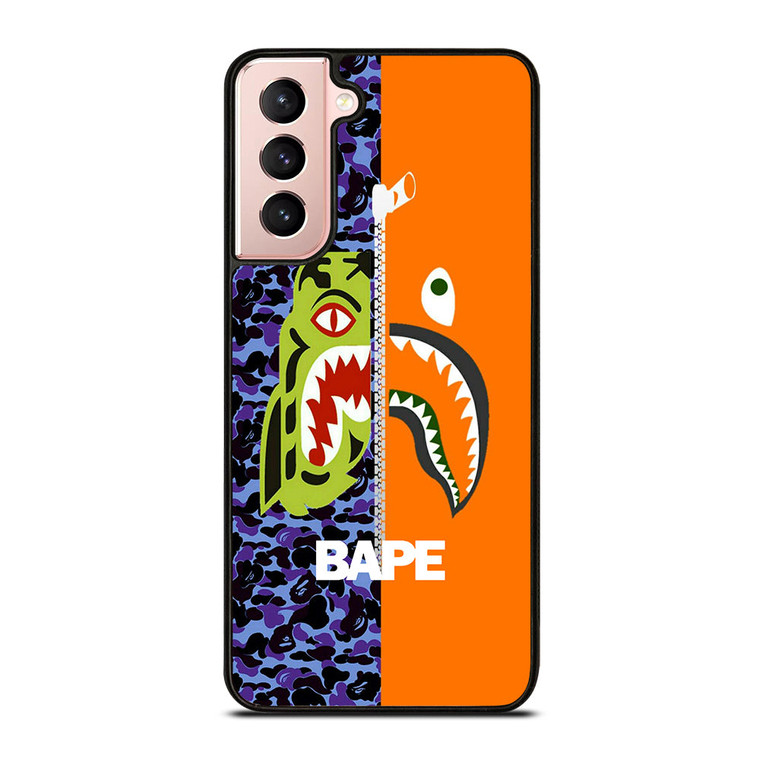 BAPE CAMO SHARK ZIPPER Samsung Galaxy S21 Case Cover