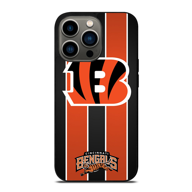 CINCINNATI BENGALS STRIPE iPhone 13 Pro Case Cover