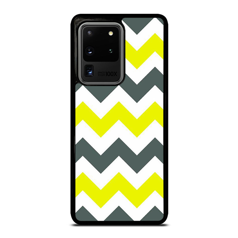 CHEVRON PATTERN YELLOW AND GREY Samsung Galaxy S20 Ultra Case Cover CHEVRON PATTERN YELLOW AND GREY Samsung Galaxy S20 Ultra Case Cover