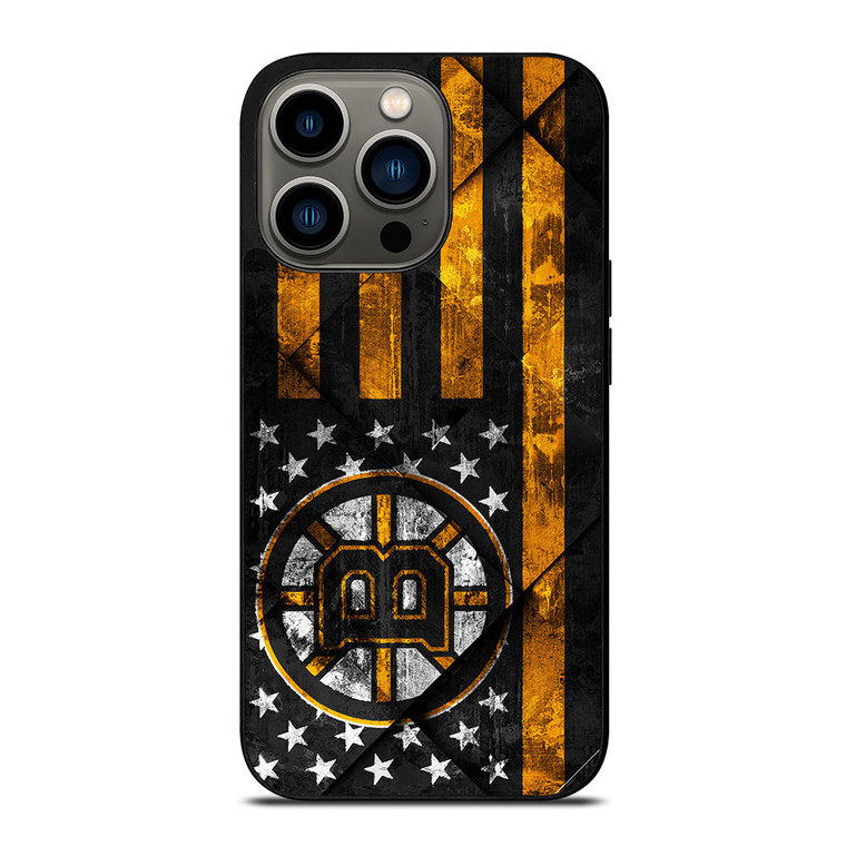 BOSTON BRUINS BLACK AND GOLD iPhone 13 Pro Case Cover