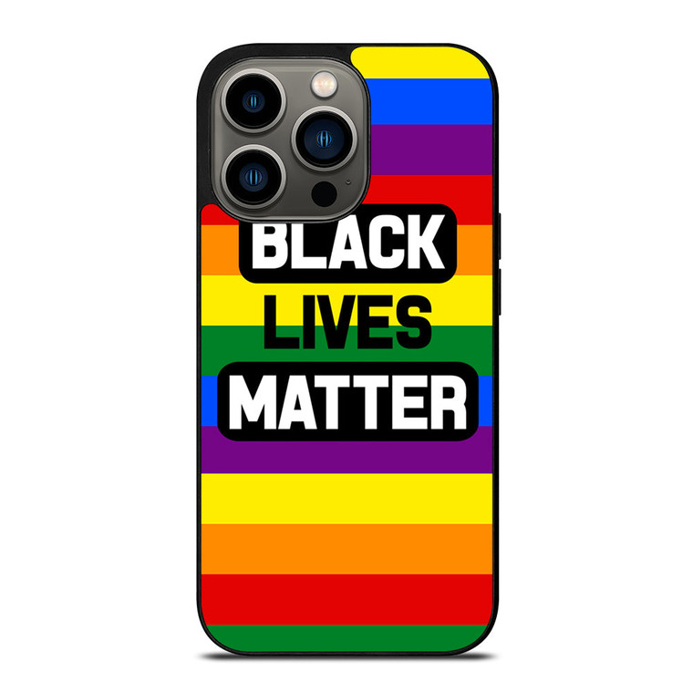 BLACK LIVES MATTER RAINBOW iPhone 13 Pro Case Cover