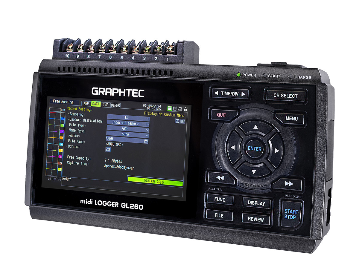 Graphtec America GL260 Compact Data Logger Graphtec America GL260 Compact Data Logger