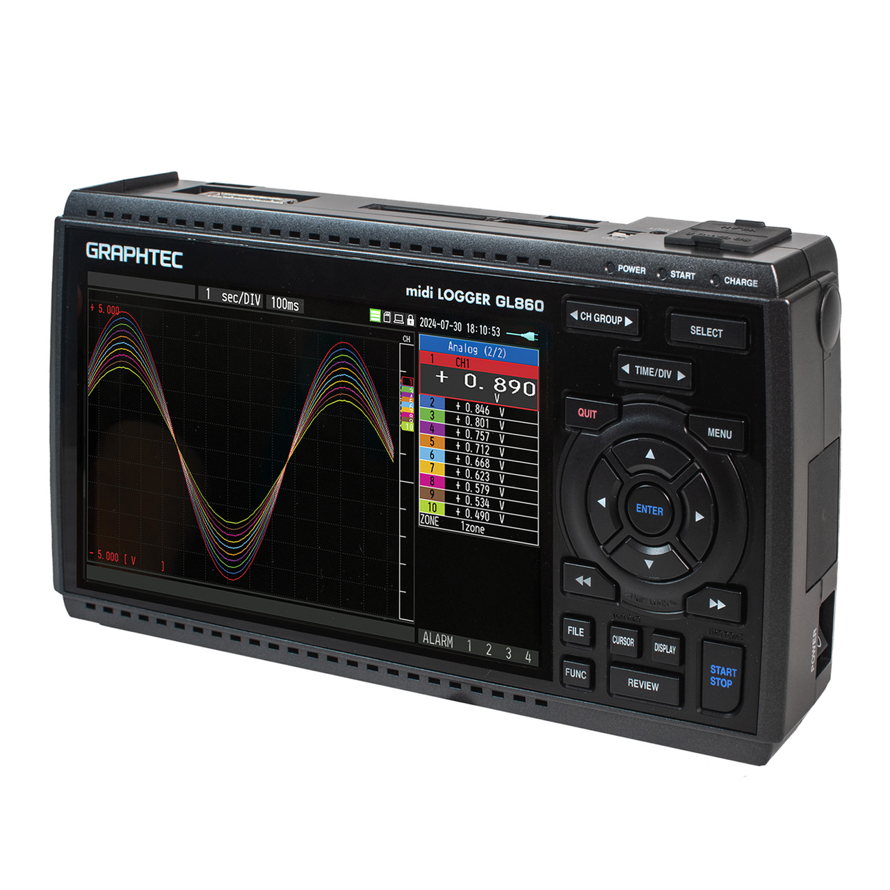 Graphtec America GL860 Standalone Various Input Multichannel Data