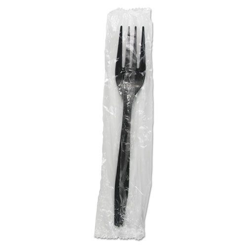 Heavyweight Wrapped, PP Fork, Black, 1000/carton
