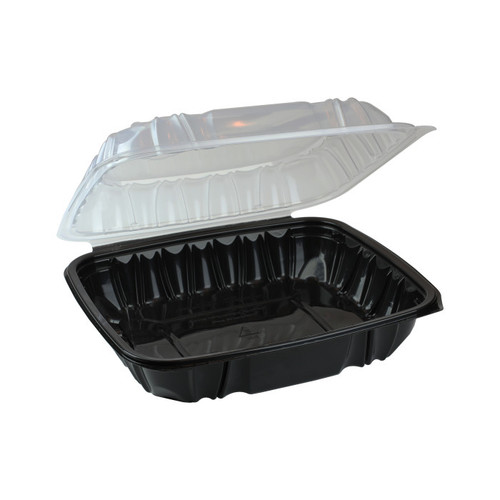 Hinged Duo-Colored PP Hoagie Container, 10" x10", 100pc (100/1)