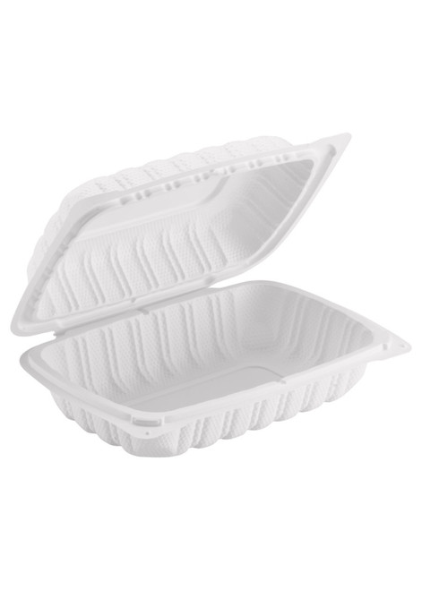 Clamshell MFPP Hoagie Container, Corner Lock, 9" x 6", Tall, 200pc (100/2)