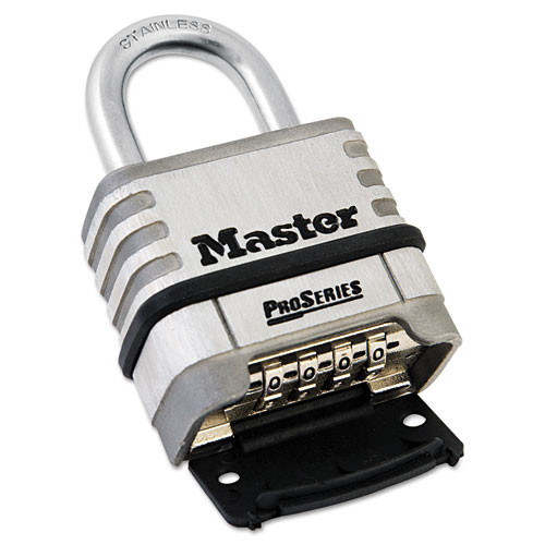 Master LockProseries Stainless Steel Easy-to-set Combination Lock, Stainless Steel, 5/16"