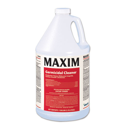 Maxim Germicidal Cleaner, Lemon Scent, 1 Gal Bottle, 4/carton