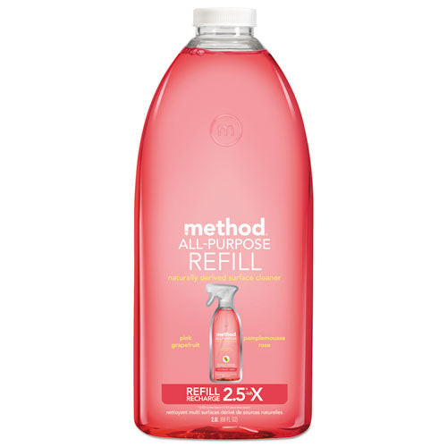 Method All Surface Cleaner, Grapefruit Scent, 68 Oz Plastic Bottle, 6/carton