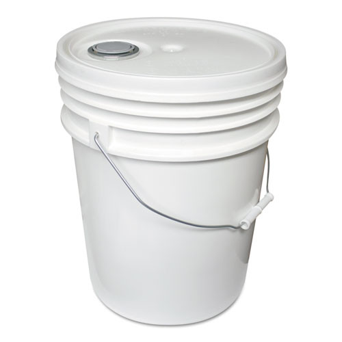 Rugged, high-density polypropylene bucket meets all your cleaning needs. Embossed gradations simplify filling and in-bucket mixing. Acid-, alkali- and chemical-resistant. FDA and UL approved.