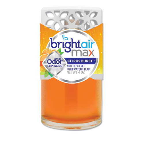 Bright Air  Max Scented Oil Air Freshener, Citrus Burst, 4 Oz, 6/carton