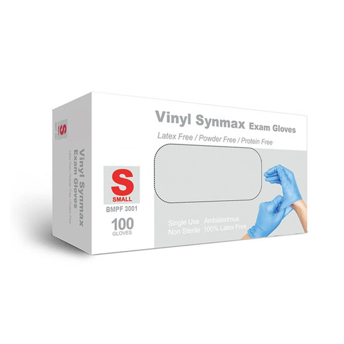 Synmax Vinyl Exam Gloves, 4 Mil,100/box, 10 Boxes/carton (1,000/Gloves)