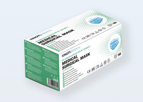 Kingfa Level 3, 3Ply Masks, Blue, 50/box, 50 Boxes/carton (2,500 Masks/Carton)