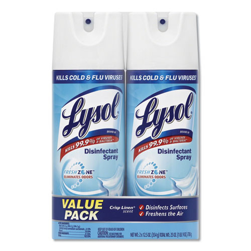 Lysol Disinfectant Spray, Crisp Linen Scent, 12.5 Oz Aerosol Spray, 12/carton