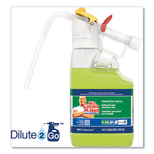 P&G Professional Dilute 2 Go, Mr Clean Finished Floor Cleaner, Lemon Scent, 4.5 L Jug, 1/carton