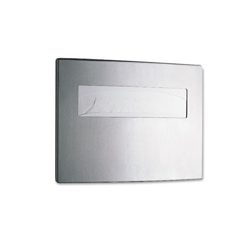 Bobrick  Stainless Steel Toilet Seat Cover Dispenser, Classicseries, 15.75 X 2 X 11, Satin Finish