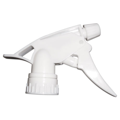 Boardwalk Trigger Sprayer 250, 8" Tube, Fits 16-24 Oz Bottles, White, 24/carton