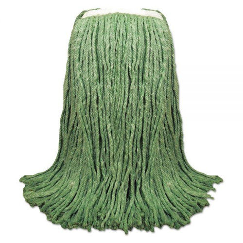 Boardwalk Cut-end Yarn Mop Head, Green, 1 1/4" Headband, 12/carton