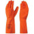 SHOWA  12 Pairs Size L (11), 12″ Long, 9 mil Thick, Nitrile Chemical Resistant Gloves