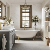 Multipanel Crystal Marble Pure Collection Shower Panel